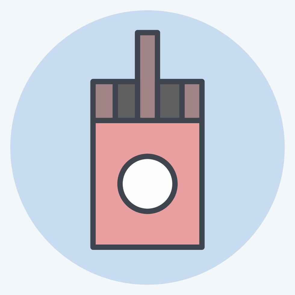 Icon Sticks. related to Vape symbol. color mate style. design editable vector