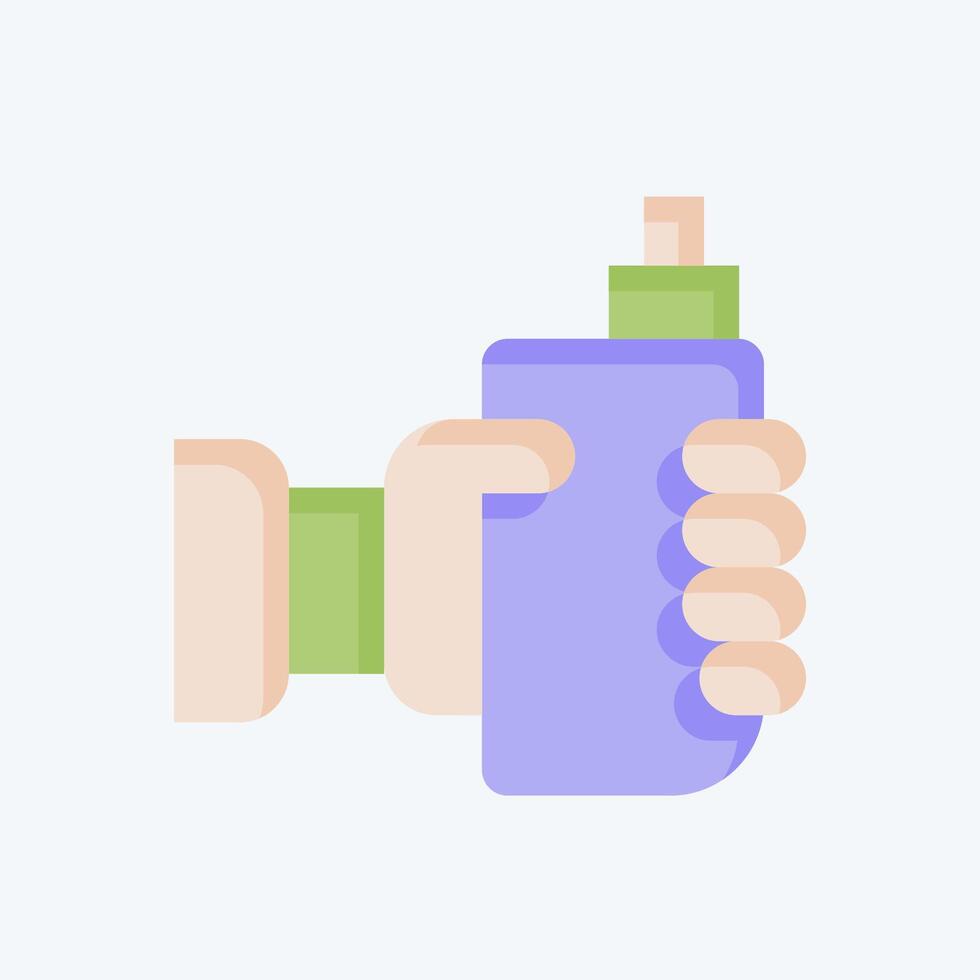 Icon Vaping. related to Vape symbol. flat style. design editable vector
