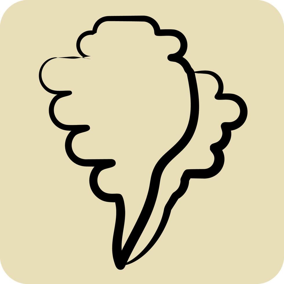 Icon Sheel. related to Summer symbol. hand drawn style. design editable vector