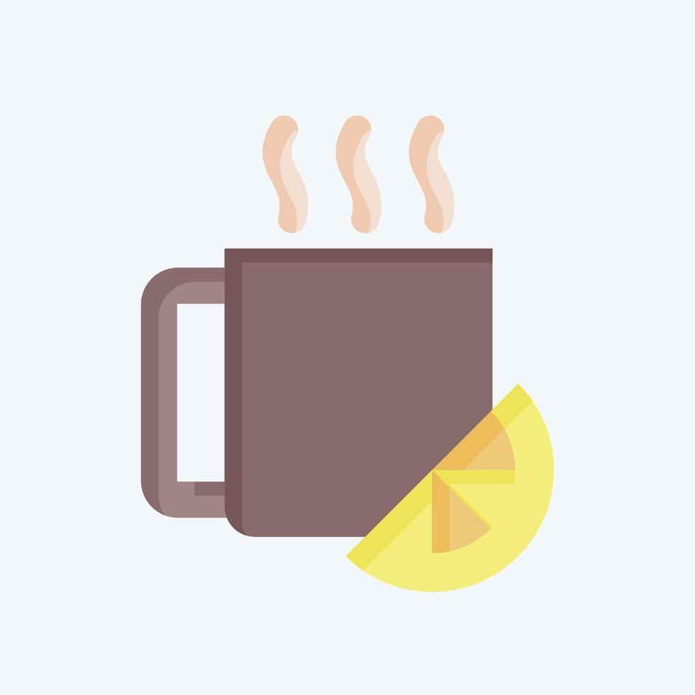 Icon Hot Drinks. related to Restaurant symbol. flat style. design editable vector