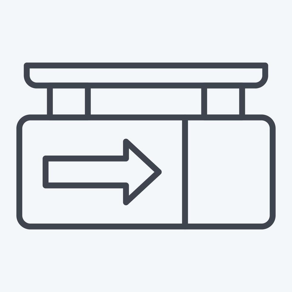 Icon Exit. related to Parking symbol. line style. design editable vector