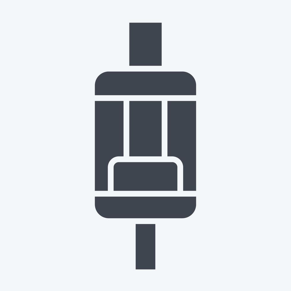 Icon Tank. related to Vape symbol. glyph style. design editable vector
