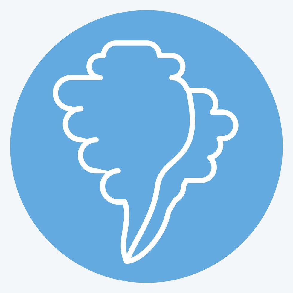 Icon Sheel. related to Summer symbol. blue eyes style. design editable vector
