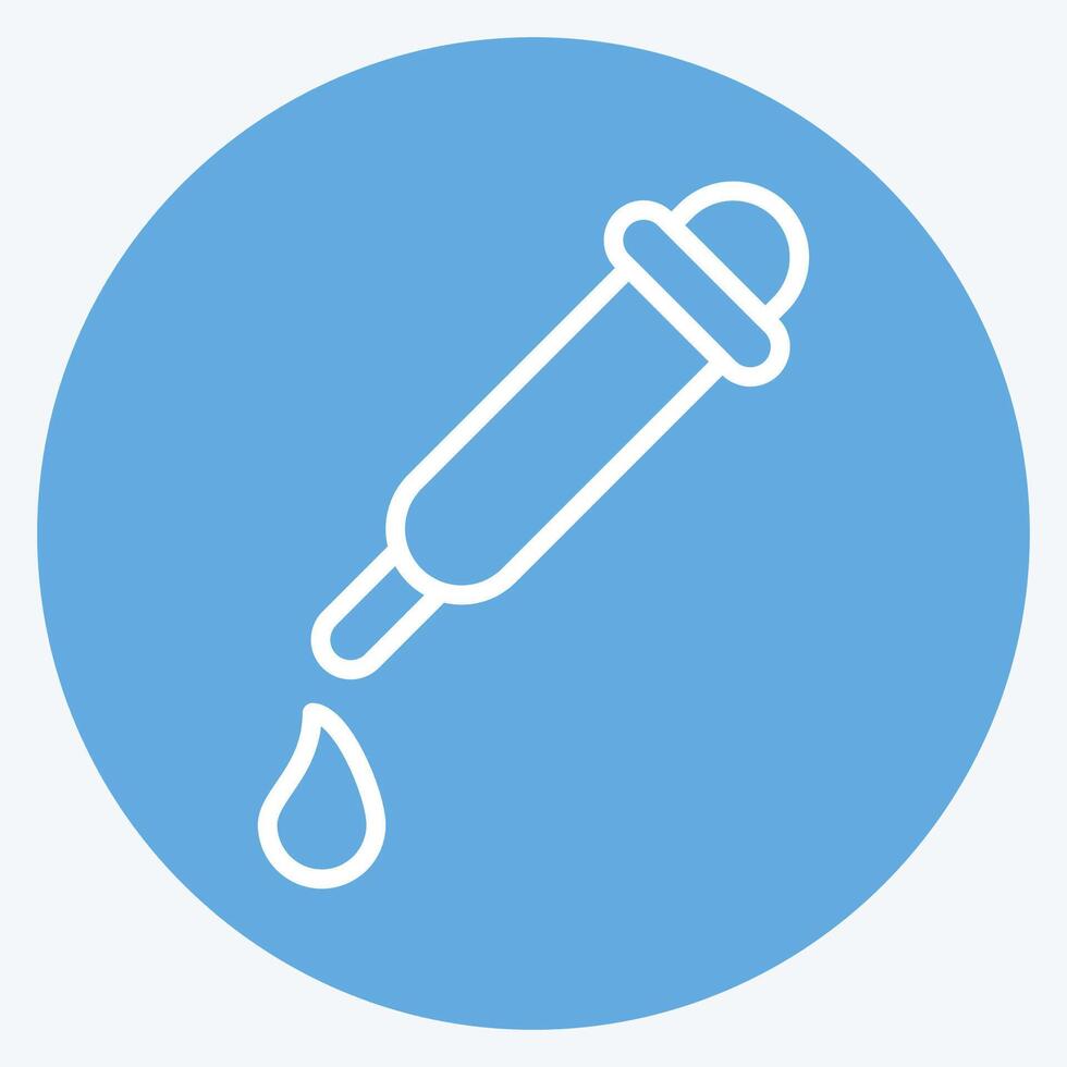 Icon Pipette. related to Vape symbol. blue eyes style. design editable vector