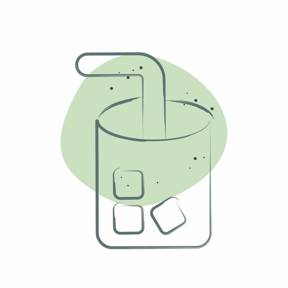 Icon Drink. related to Travel symbol. Color Spot Style. design editable vector