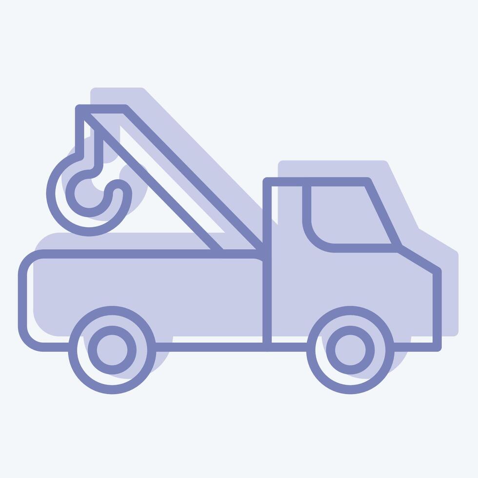 Icon Tow Truck. related to Parking symbol. two tone style. design editable vector