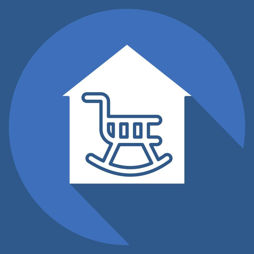 Icon Retirement. related to Retirement symbol. long shadow style. design editable vector