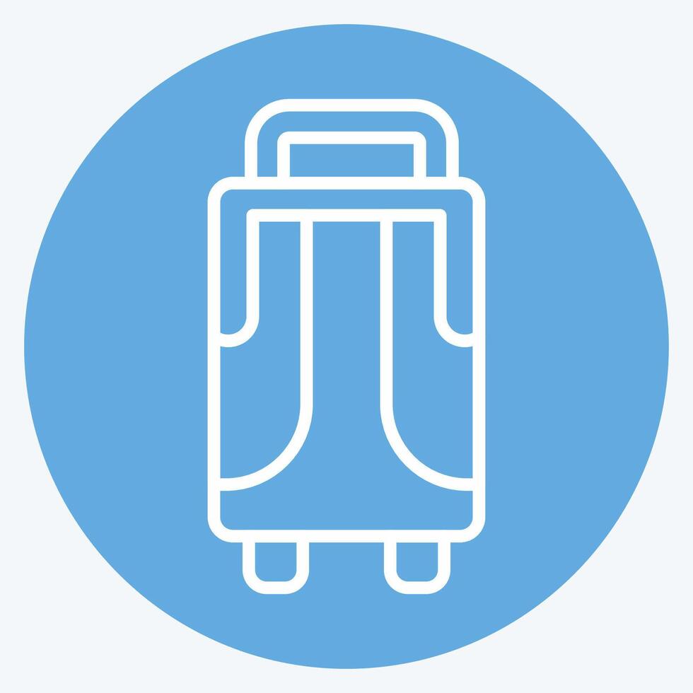 Icon Baggage. related to Travel symbol. blue eyes style. design editable vector