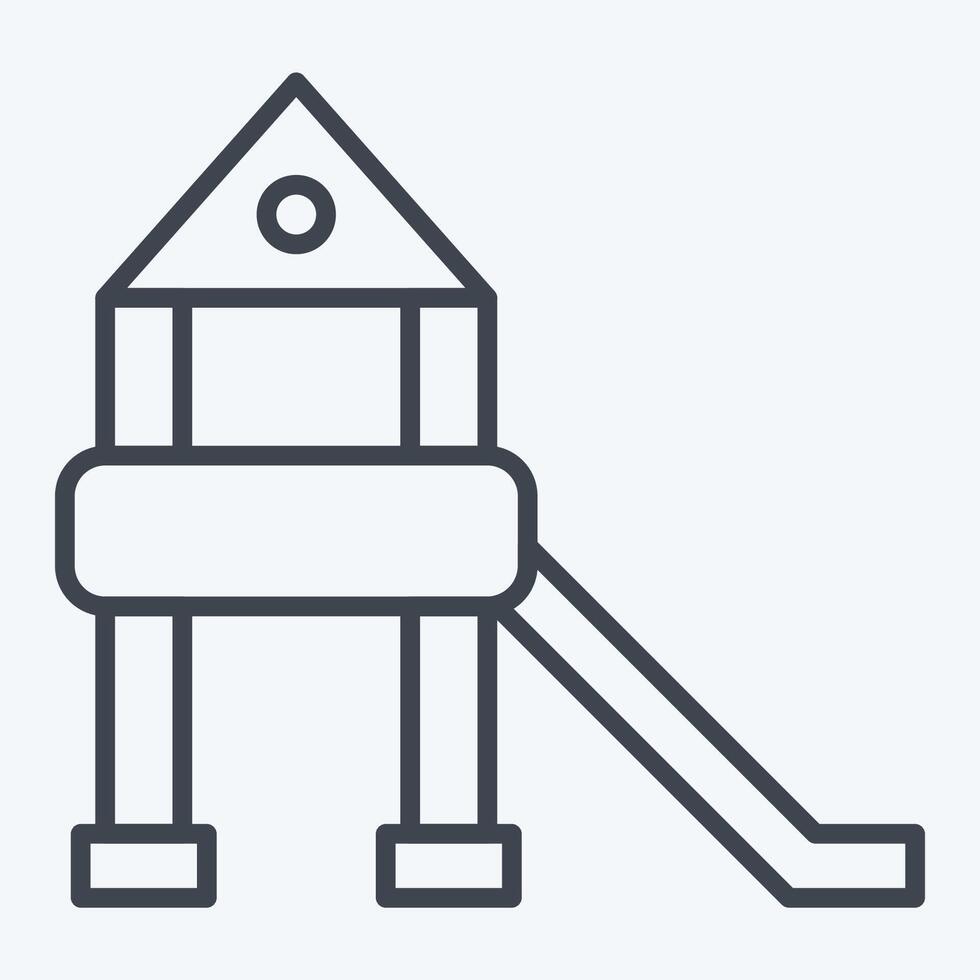 Icon Play Ground. related to Kindergarten symbol. line style. design editable vector