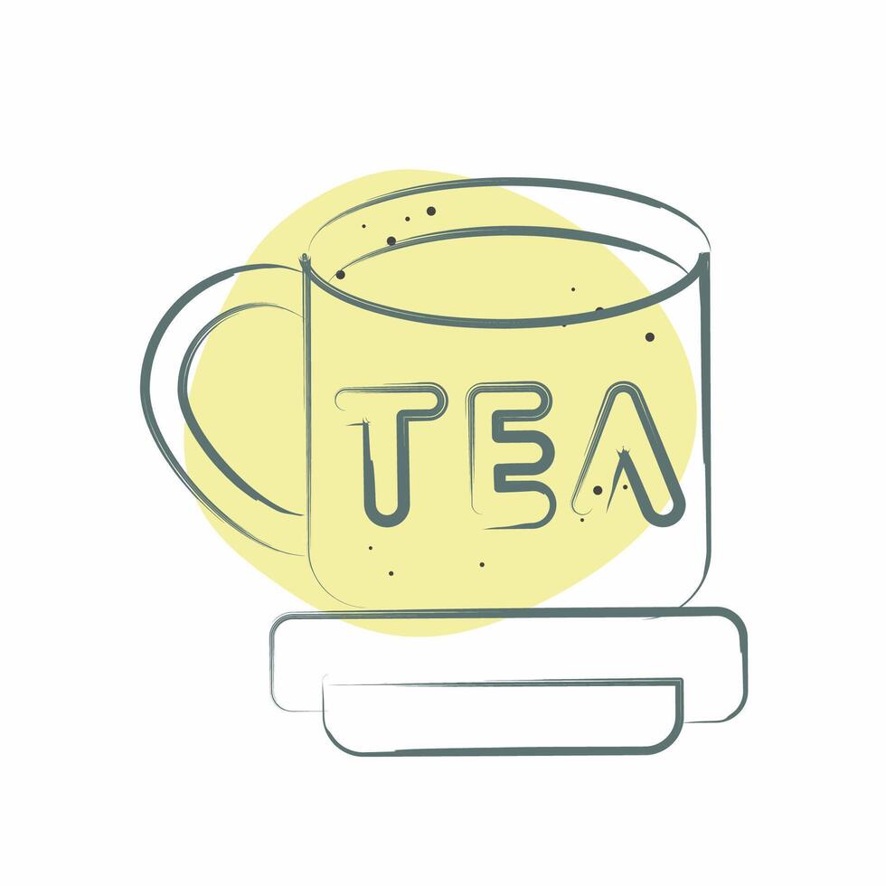 Icon Tea. related to Travel symbol. Color Spot Style. design editable vector