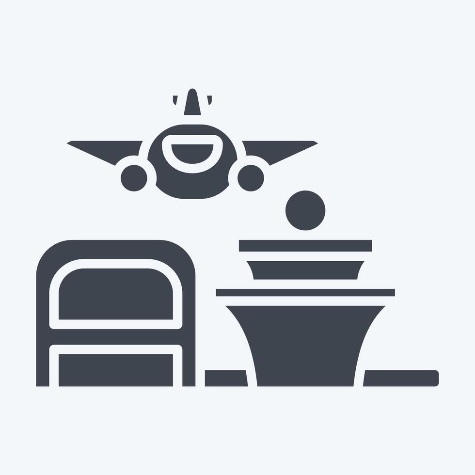 Icon Flight. related to Travel symbol. glyph style. design editable vector