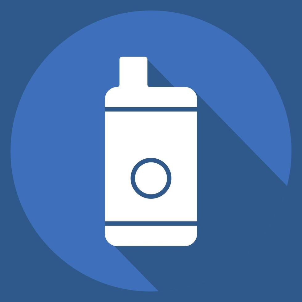 Icon Disposable Vape. related to Vape symbol. long shadow style. design editable vector
