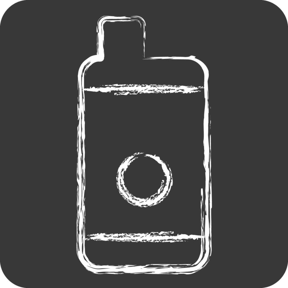 Icon Disposable Vape. related to Vape symbol. chalk Style. design editable vector