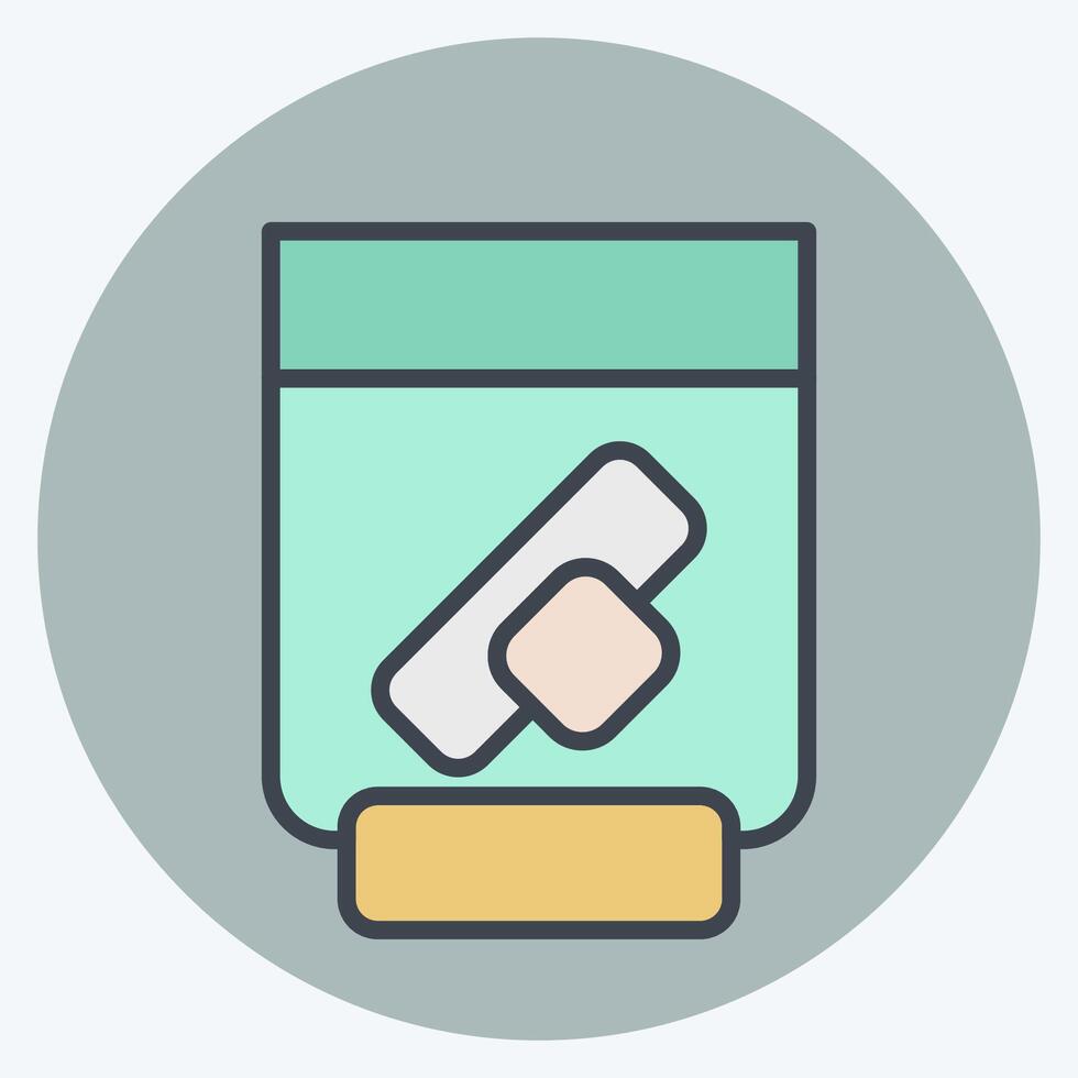 Icon Dentures. related to Retirement symbol. color mate style. design editable vector