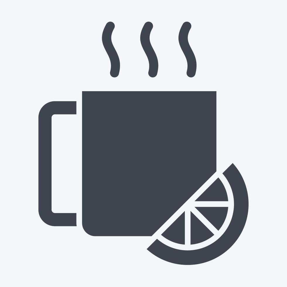 Icon Hot Drinks. related to Restaurant symbol. glyph style. design editable vector