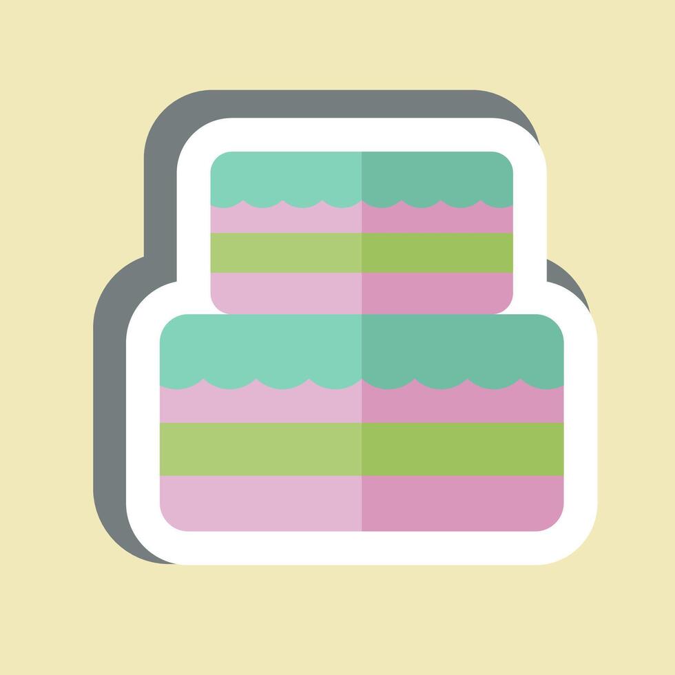 Sticker Dessert. related to Restaurant symbol. design editable vector