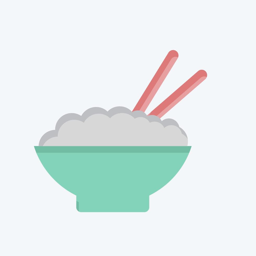 Icon Asian Food. related to Restaurant symbol. flat style. design editable vector