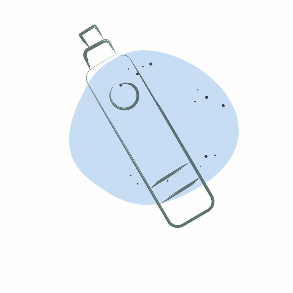Icon Electronic Cigarette. related to Vape symbol. Color Spot Style. design editable vector