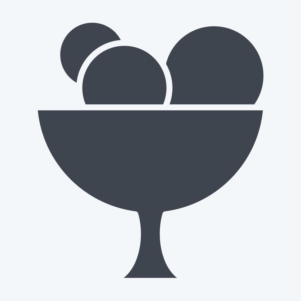 Icon Ice Cream. related to Restaurant symbol. glyph style. design editable vector