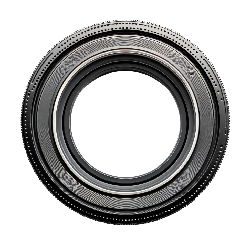 Circular camera lens shutter frame on a bright transparent background showcasing detailed design elements, photography lens shutter circular frame on transparent background png