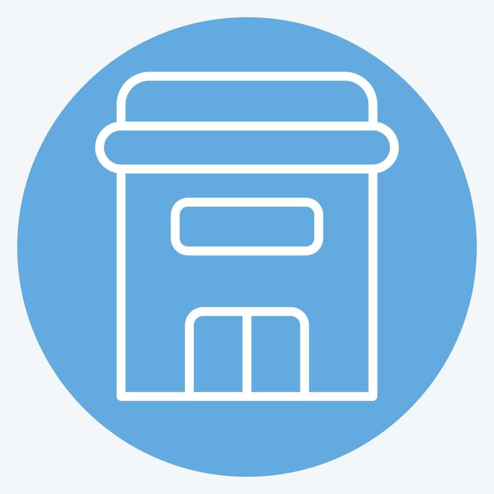 Icon Apartment. related to Retirement symbol. blue eyes style. design editable vector