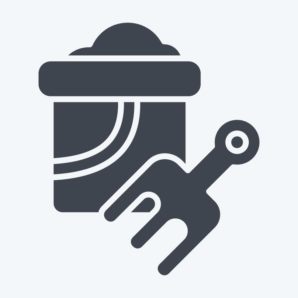 Icon Bucket. related to Summer symbol. glyph style. design editable vector