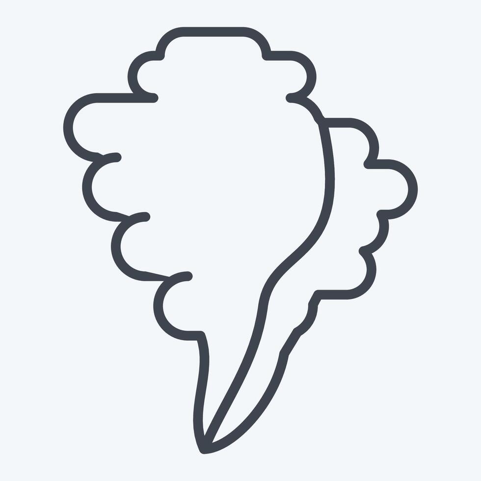 Icon Sheel. related to Summer symbol. line style. design editable vector
