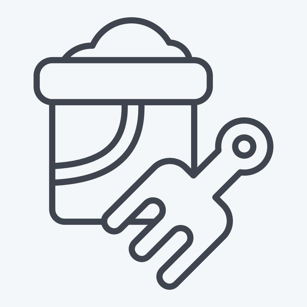 Icon Bucket. related to Summer symbol. line style. design editable vector