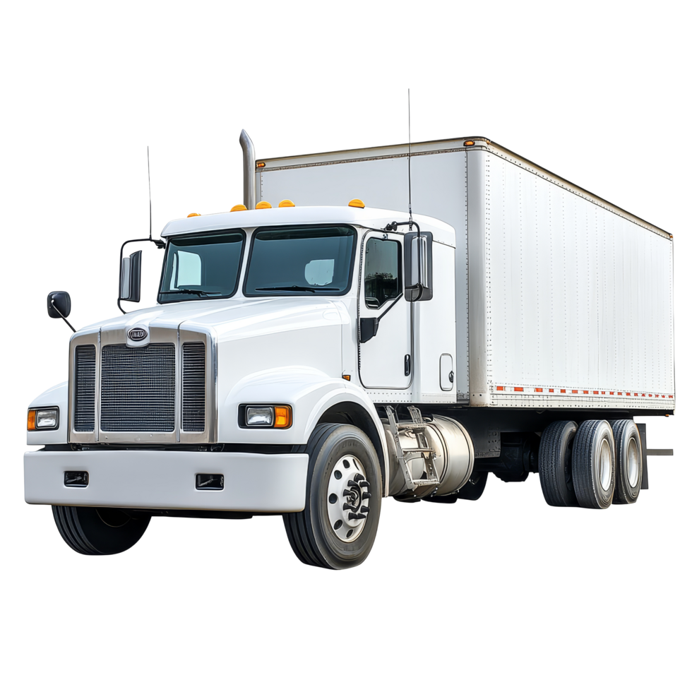 transparent delivery truck isolated on a clean transparent background for transportation and logistics purposes, old truck isolated on transparent png