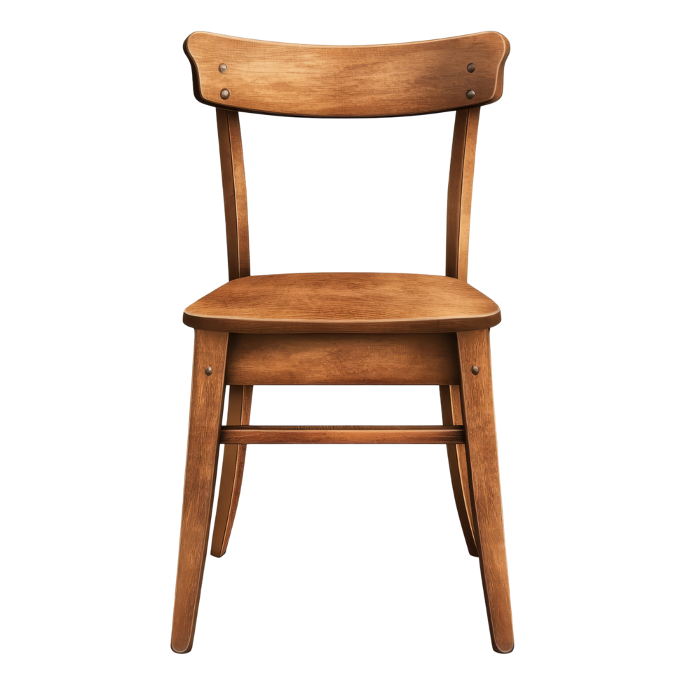 Wooden chair with backrest isolated on a transparent background for furniture design and decor purposes, Fresh dill in wood bowl isolated on trasparent transparent background png