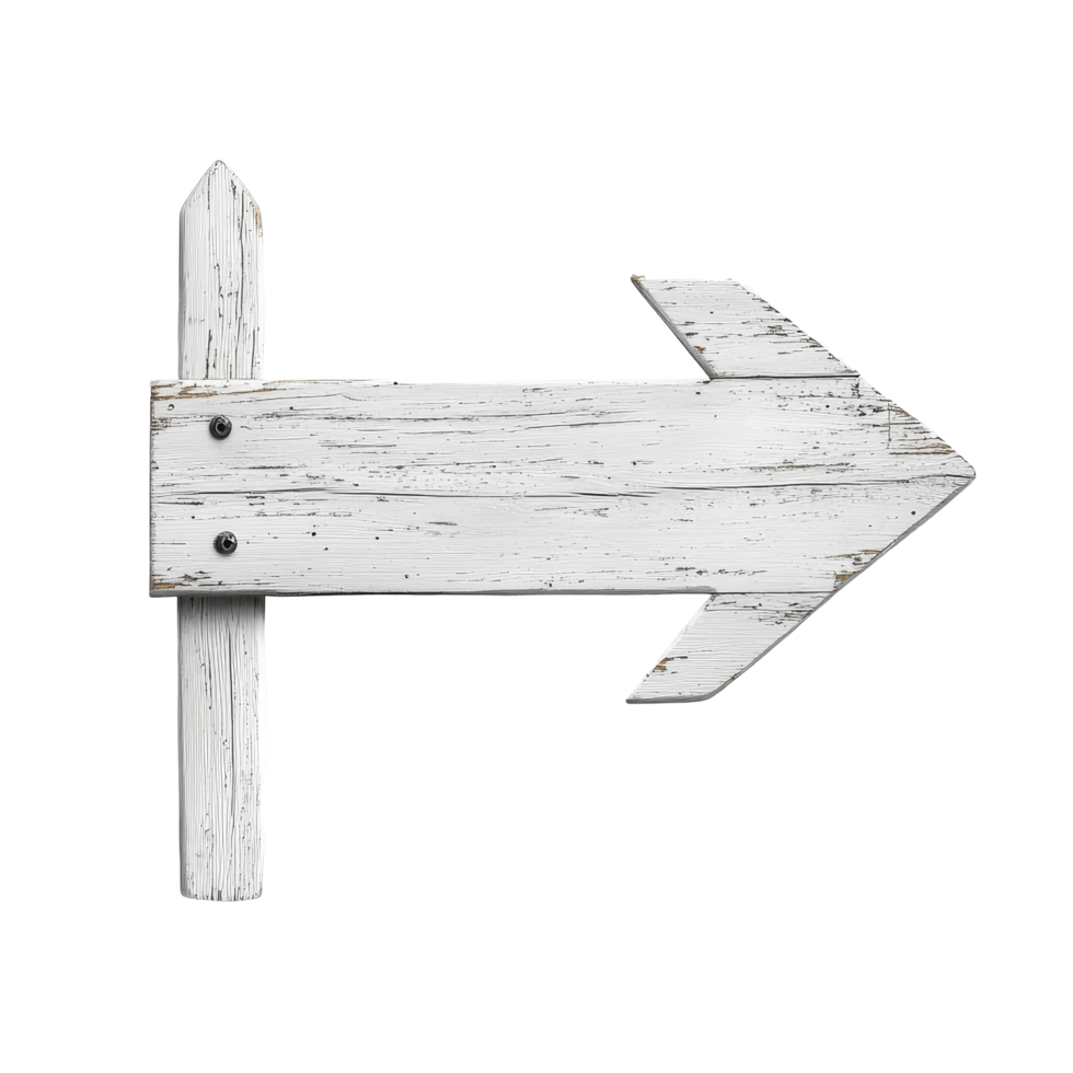 transparent wooden directional arrow sign pointing right, isolated on a clean transparent background, transparent wooden direction arrow sign isolated on transparent png