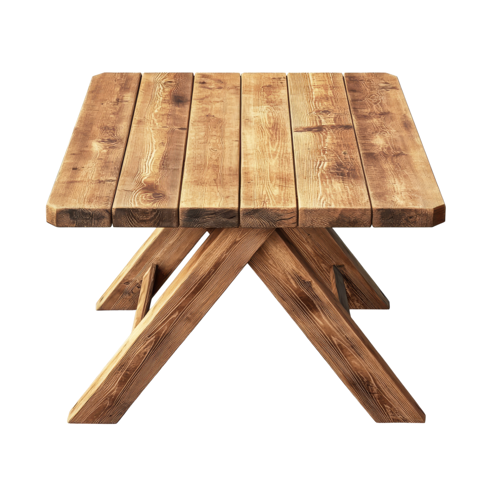 A rustic wooden table isolated on a transparent background for versatile use in various design projects, boiled egg isolated on ransparent transparent background png