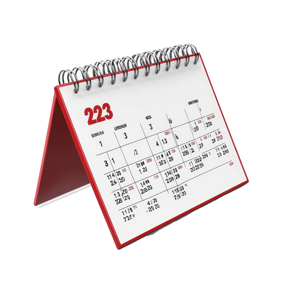 February table calendar isolated on a transparent background with clear displays of dates and days of the week, table calendar 2023 february isolated on transparent background png