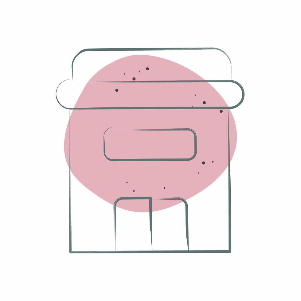 Icon Apartment. related to Retirement symbol. Color Spot Style. design editable vector