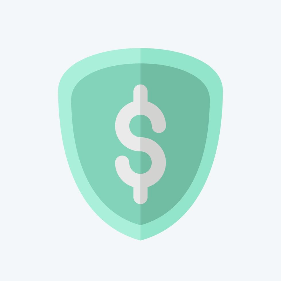 Icon Protection. related to Retirement symbol. flat style. design editable vector