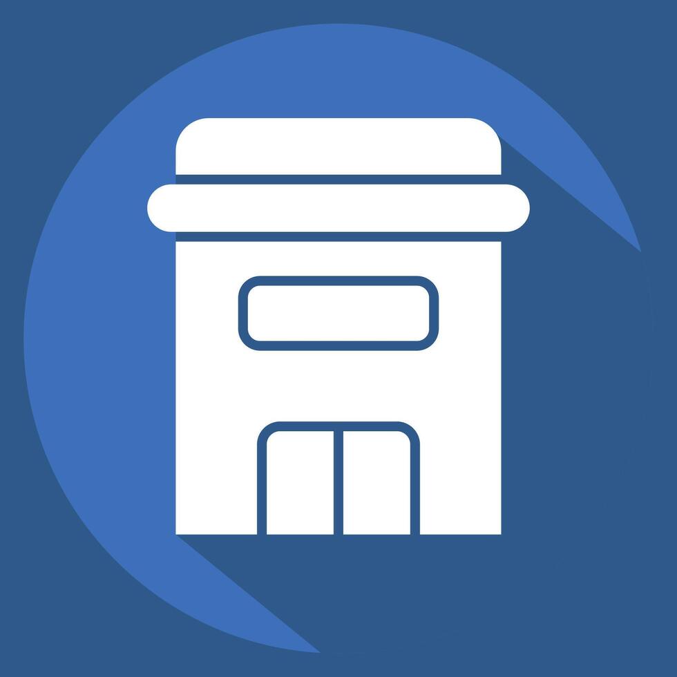 Icon Apartment. related to Retirement symbol. long shadow style. design editable vector