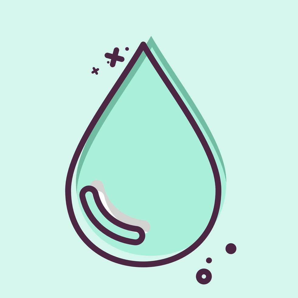 Icon Liquid. related to Vape symbol. MBE style. design editable vector