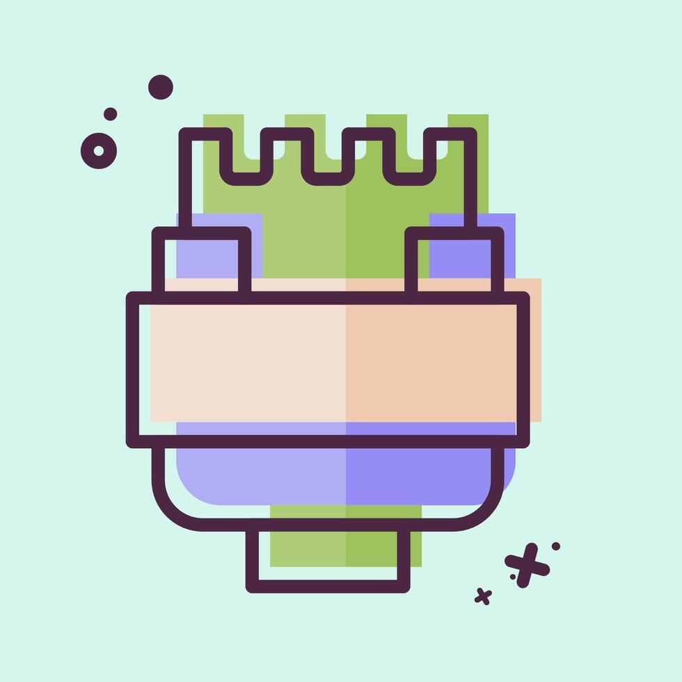 Icon Insulation. related to Vape symbol. MBE style. design editable vector