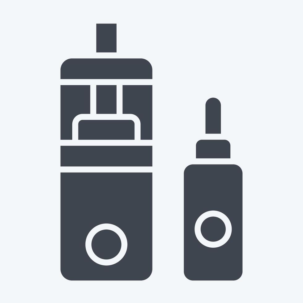 Icon Vape and Liquid. related to Vape symbol. glyph style. design editable vector