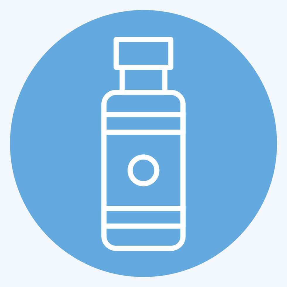 Icon Nicotine. related to Vape symbol. blue eyes style. design editable vector
