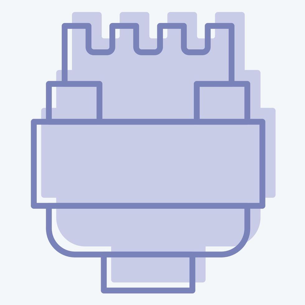 Icon Insulation. related to Vape symbol. two tone style. design editable vector