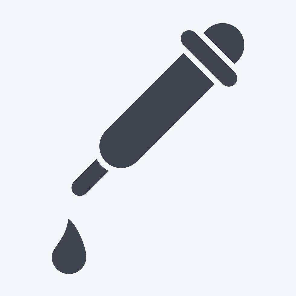 Icon Pipette. related to Vape symbol. glyph style. design editable vector