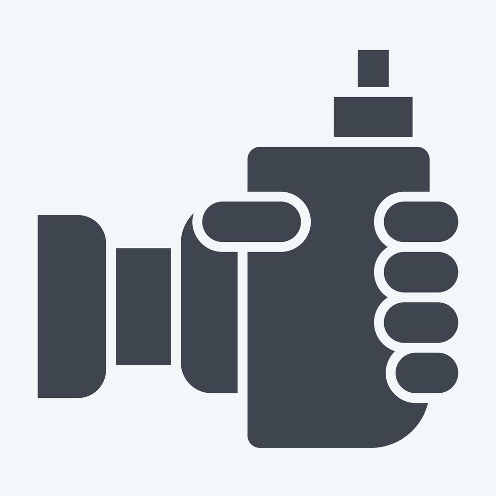 Icon Vaping. related to Vape symbol. glyph style. design editable vector