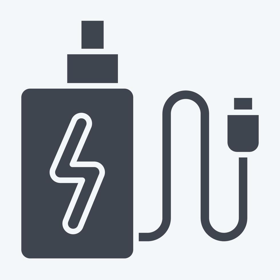 Icon Charging. related to Vape symbol. glyph style. design editable vector