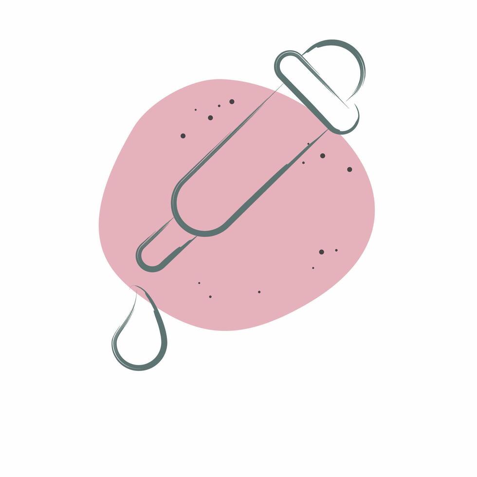 Icon Pipette. related to Vape symbol. Color Spot Style. design editable vector