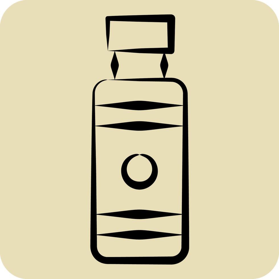 Icon Nicotine. related to Vape symbol. hand drawn style. design editable vector