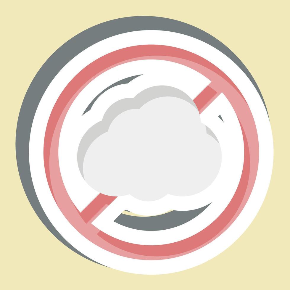 Sticker No Smoke. related to Vape symbol. design editable vector