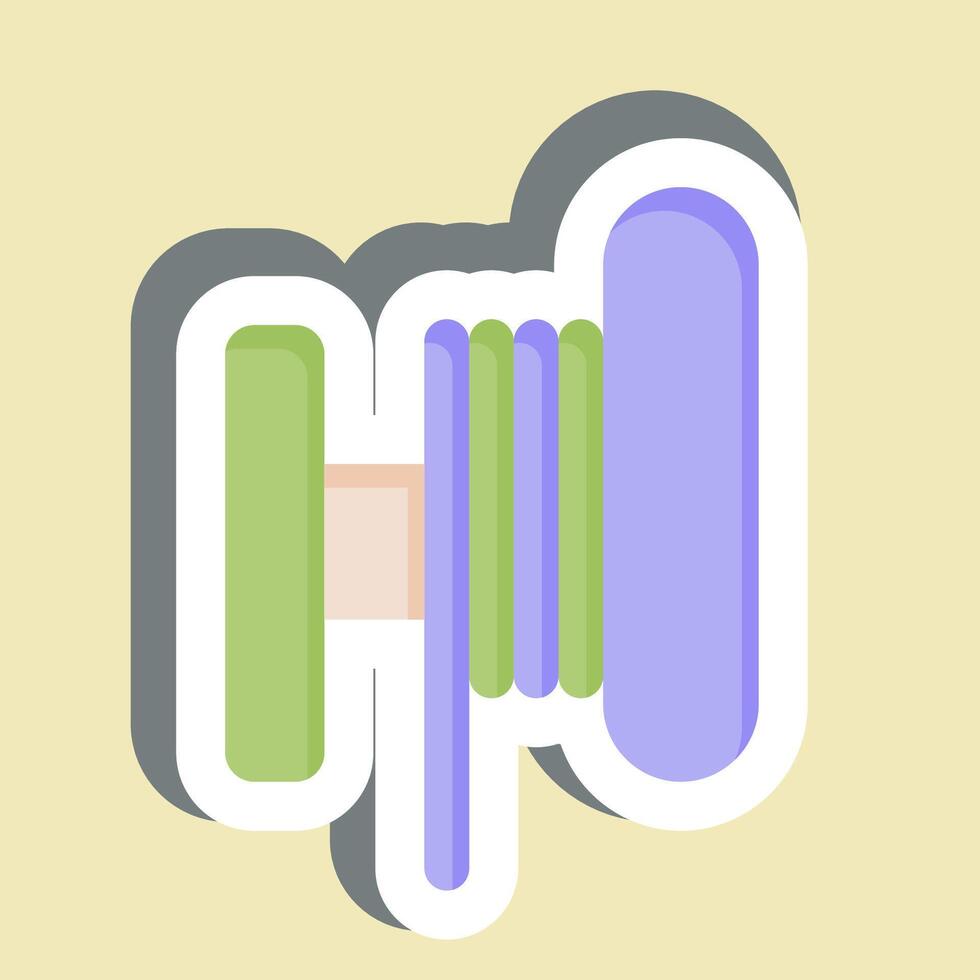 Sticker Toil. related to Vape symbol. design editable vector