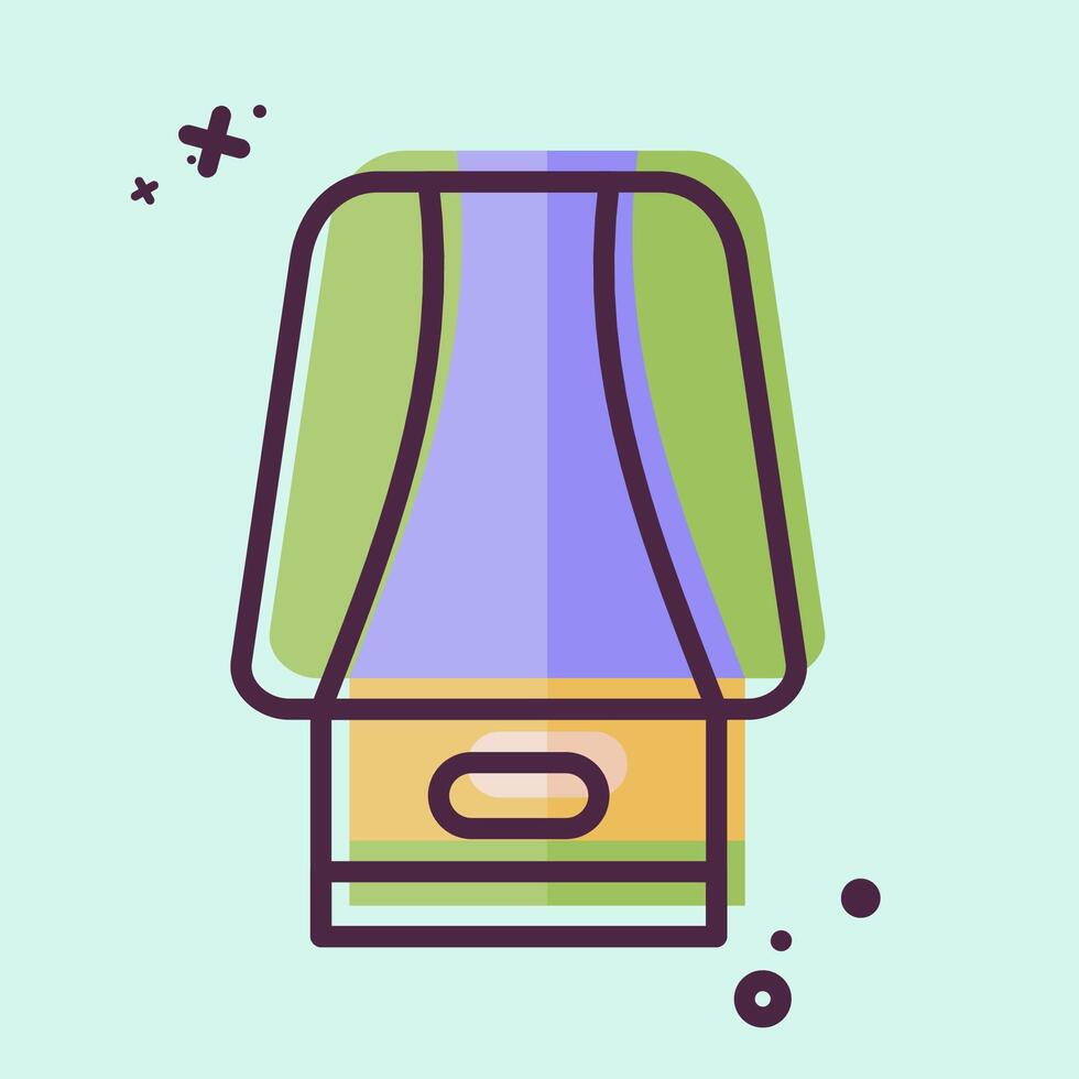 Icon Cartridge. related to Vape symbol. MBE style. design editable 1 vector