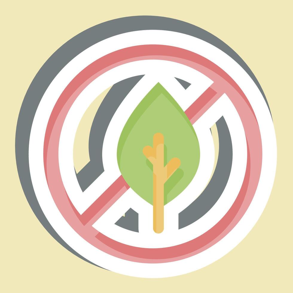 Sticker No Tabacco. related to Vape symbol. design editable vector